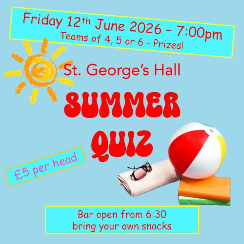 <h2>St Georges Hall Summer Quiz</h2>
